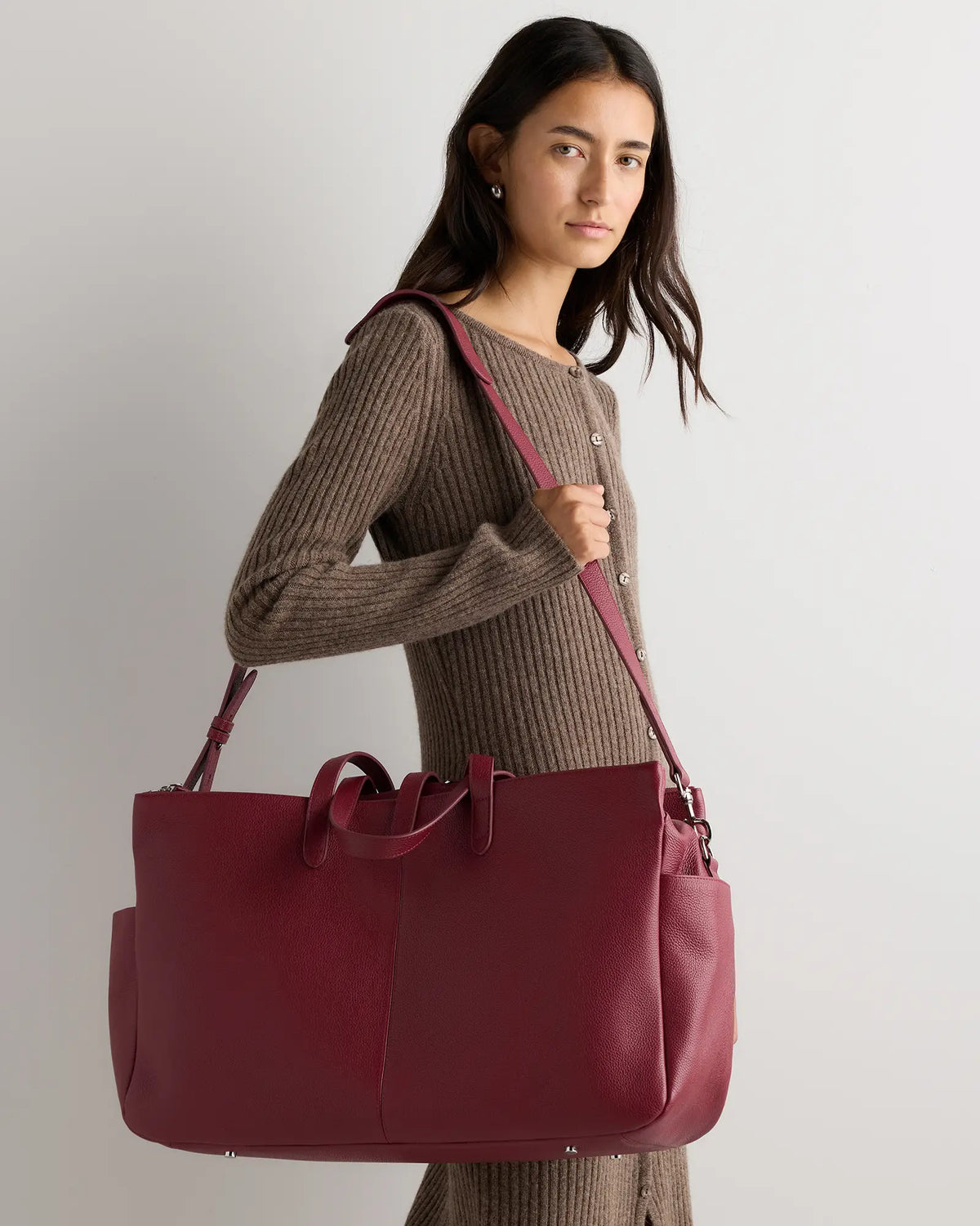 Italian Leather Triple Compartment Weekender - US 5949