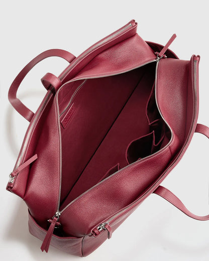 Italian Leather Triple Compartment Weekender - US 4204