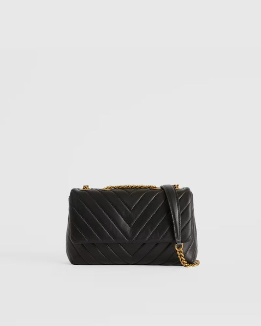 Italian Leather Quilted Convertible Crossbody - US 4723