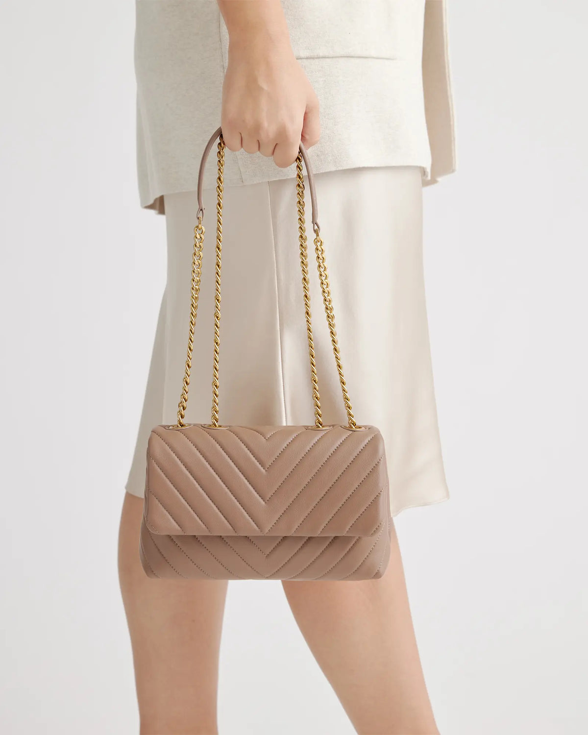 Italian Leather Quilted Convertible Crossbody - US 2909