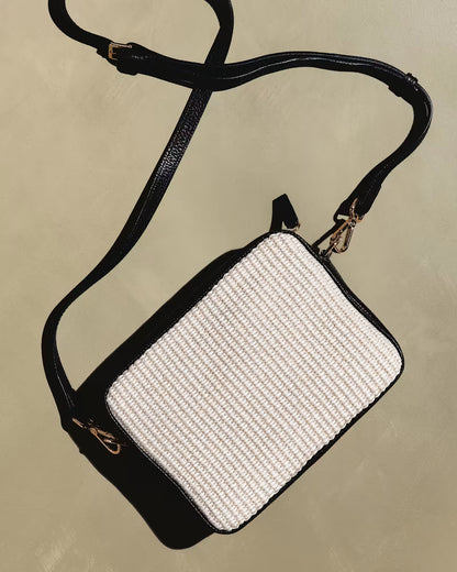 Gemma Raffia & Leather Crossbody - US 7185