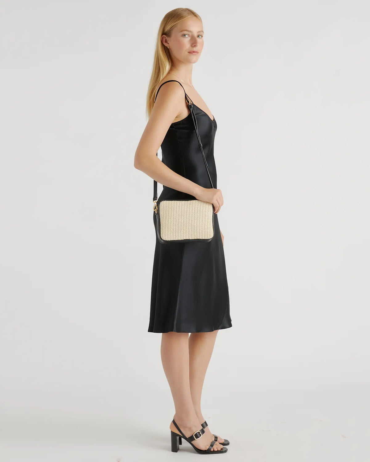Gemma Raffia & Leather Crossbody - US 7185