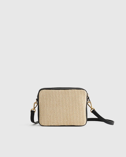 Gemma Raffia & Leather Crossbody - US 7185