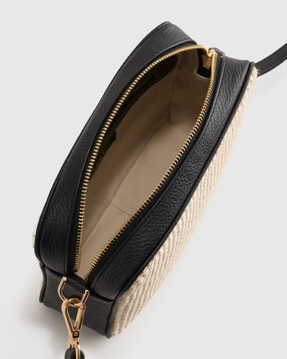 Gemma Raffia & Leather Crossbody - US 7185