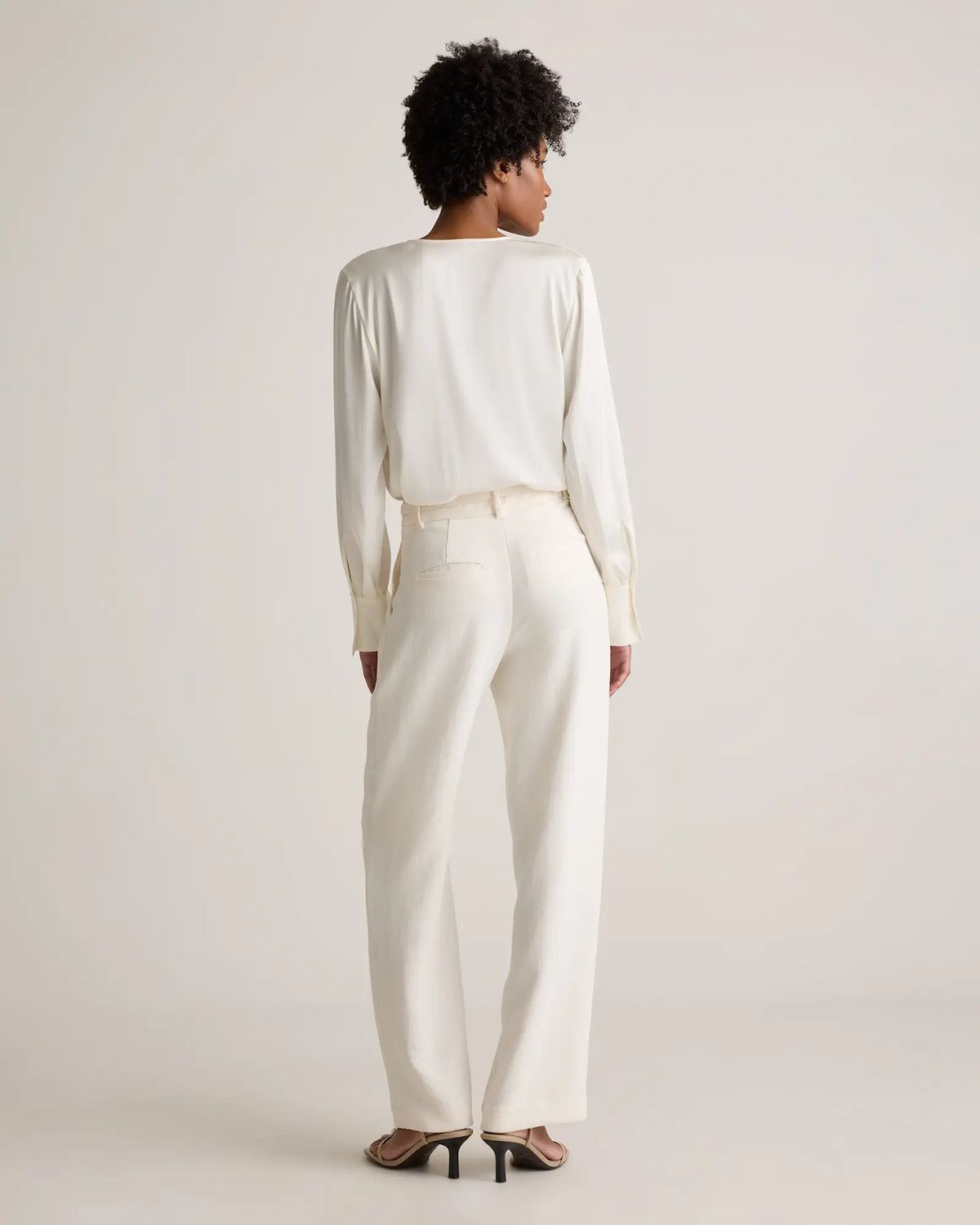 Washable Stretch Silk Surplice Bodysuit - US 5459