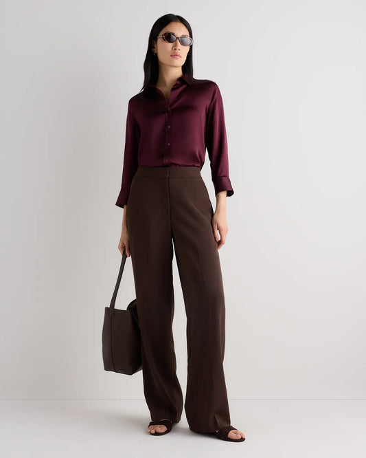 100% Washable Silk Three-Quarter Sleeve Shirt - US 4181