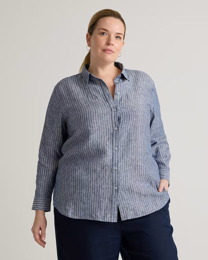 100% European Linen Long Sleeve Shirt - US 8180