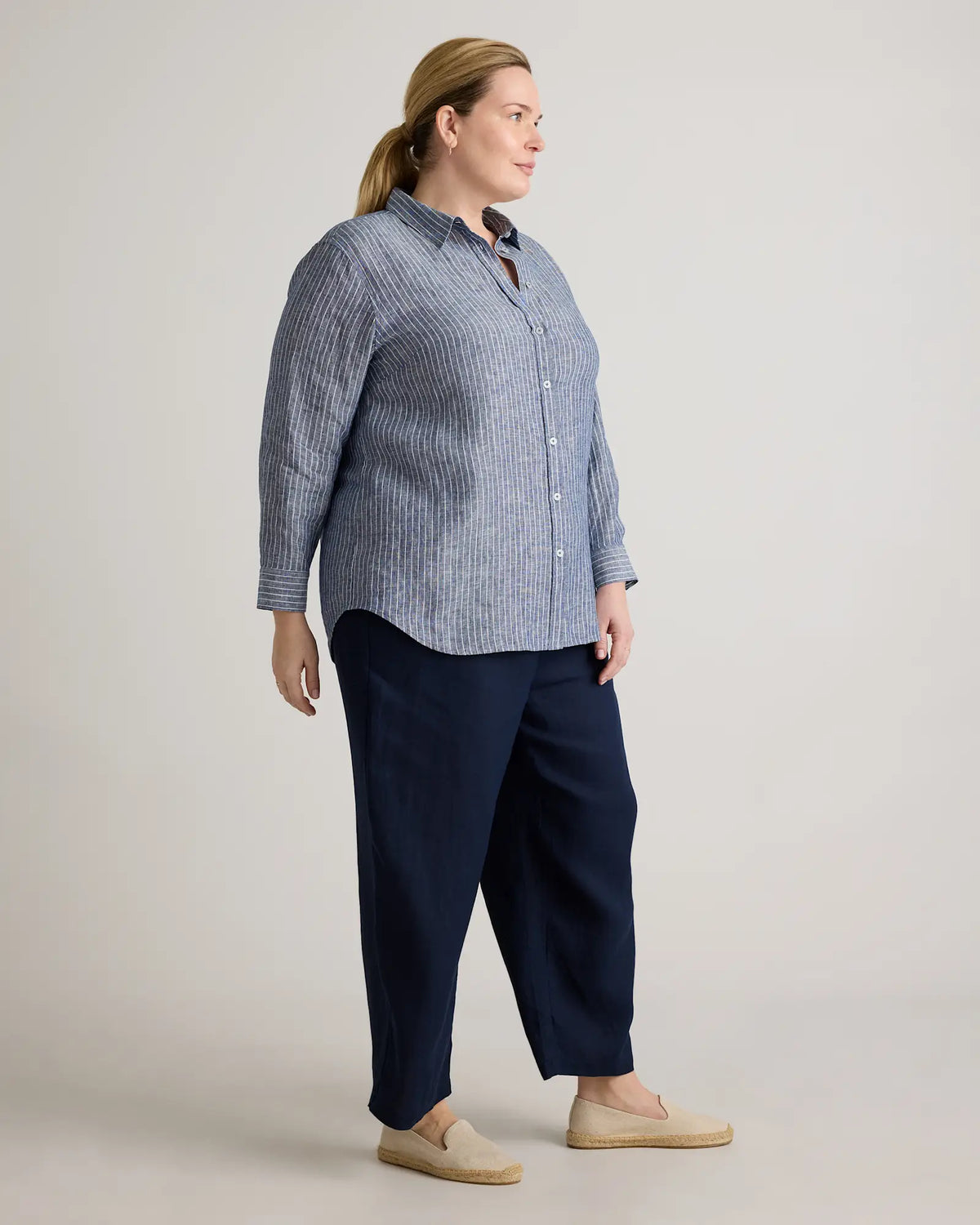 100% European Linen Long Sleeve Shirt - US 8180