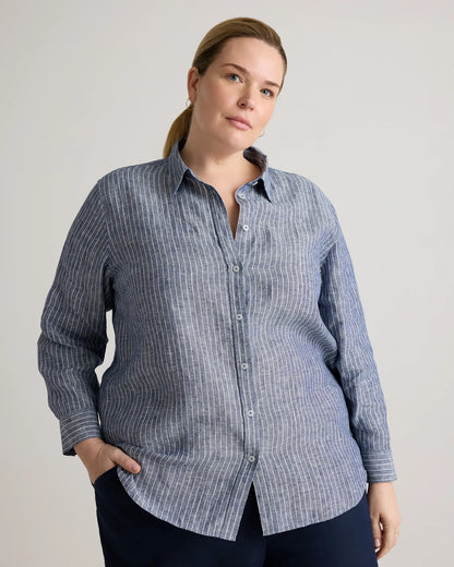100% European Linen Long Sleeve Shirt - US 8180