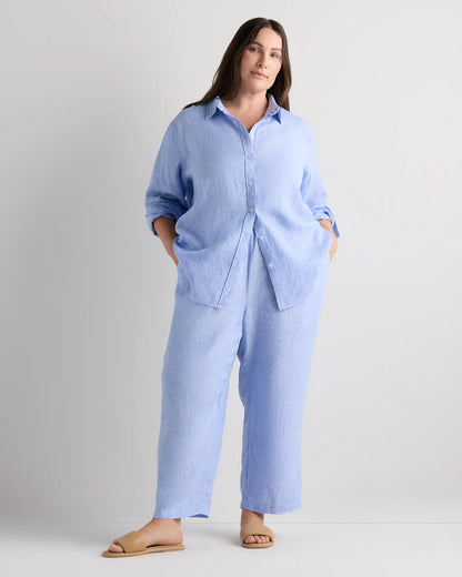 100% European Linen Long Sleeve Shirt - US 4208