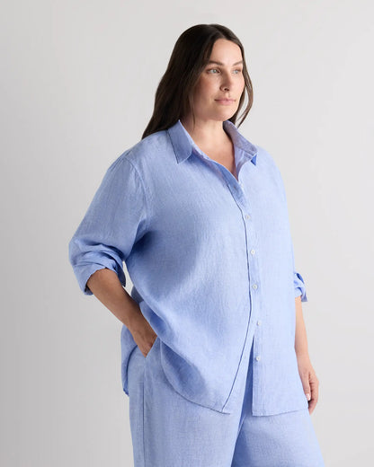 100% European Linen Long Sleeve Shirt - US 4208