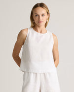 100% European Linen Cropped Tank - US 1226
