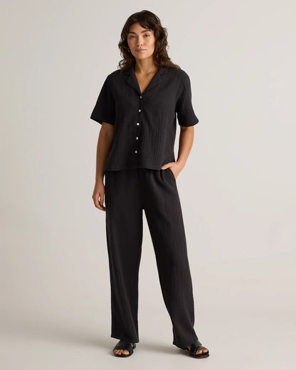 100% Organic Cotton Gauze Short Sleeve Shirt - US 6226