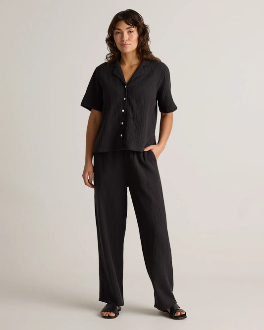 100% Organic Cotton Gauze Short Sleeve Shirt - US 6226