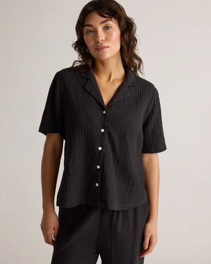 100% Organic Cotton Gauze Short Sleeve Shirt - US 6226