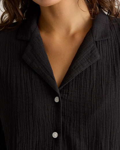 100% Organic Cotton Gauze Short Sleeve Shirt - US 6226