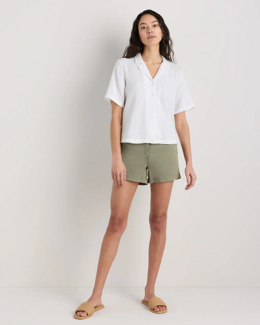 100% Organic Cotton Gauze Short Sleeve Shirt - US 2288