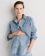 Oversized Denim Maternity Shirt - US 2800