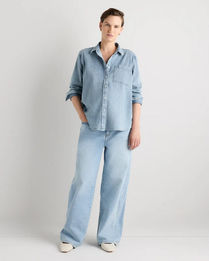 Oversized Denim Maternity Shirt - US 2800