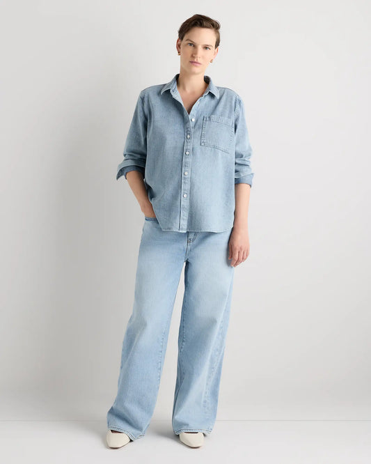 Oversized Denim Maternity Shirt - US 2800