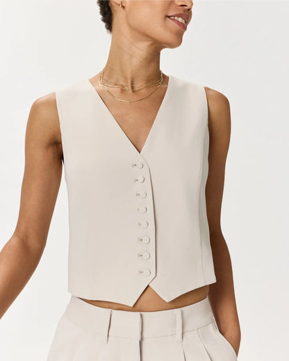 Fluid Crepe Vest - US 9732