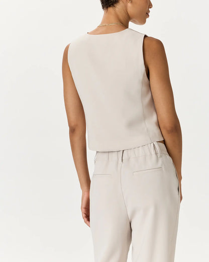 Fluid Crepe Vest - US 9732