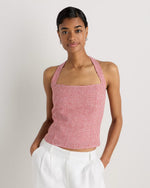 100% European Linen Halter Top - US 3515