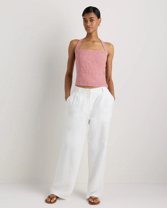 100% European Linen Halter Top - US 3515