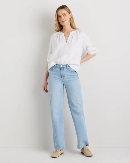 100% European Linen Peasant Top - US 2286
