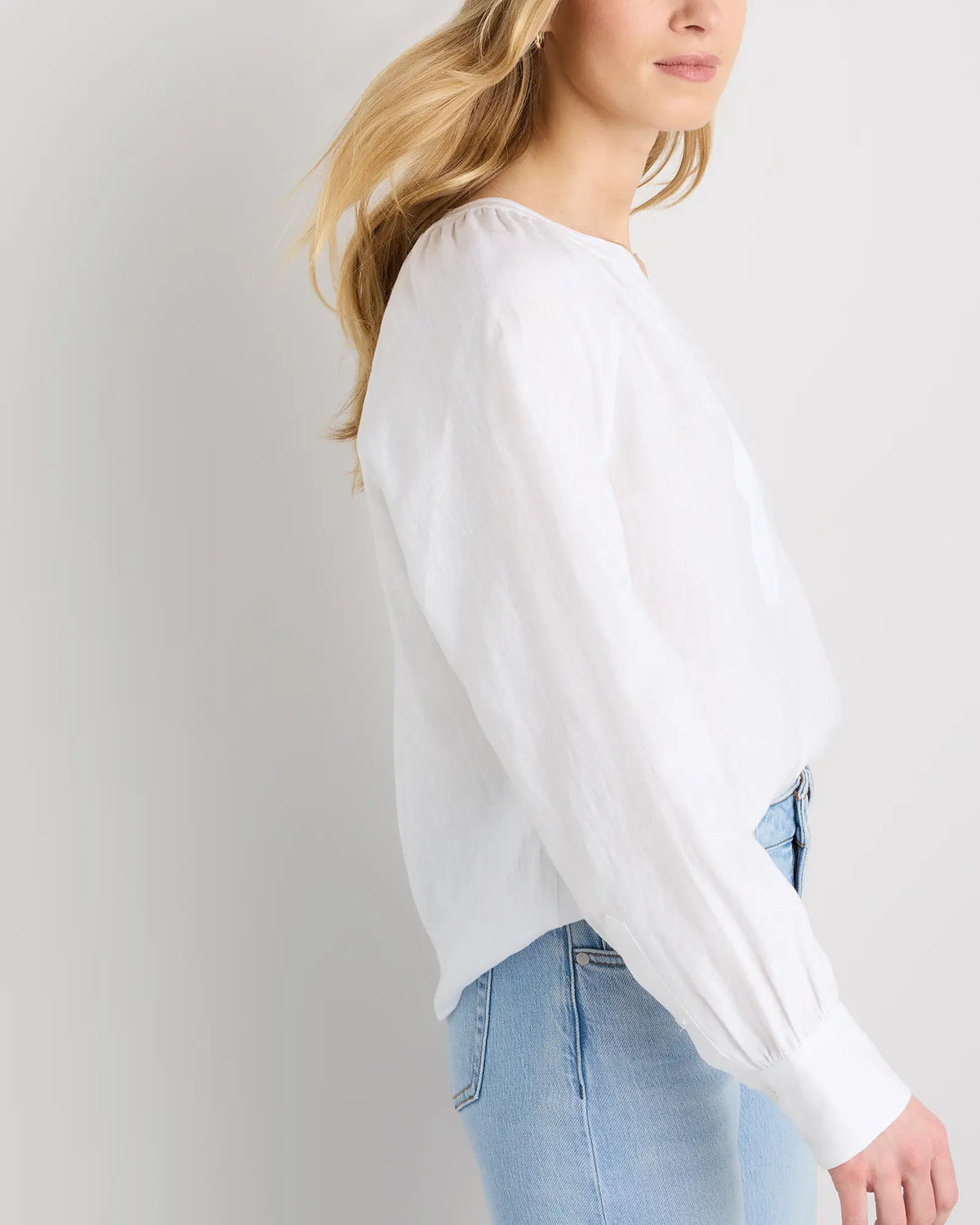 100% European Linen Peasant Top - US 2286