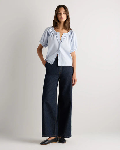 Cotton Viscose Voile Raglan Short Sleeve Blouse - US 9773