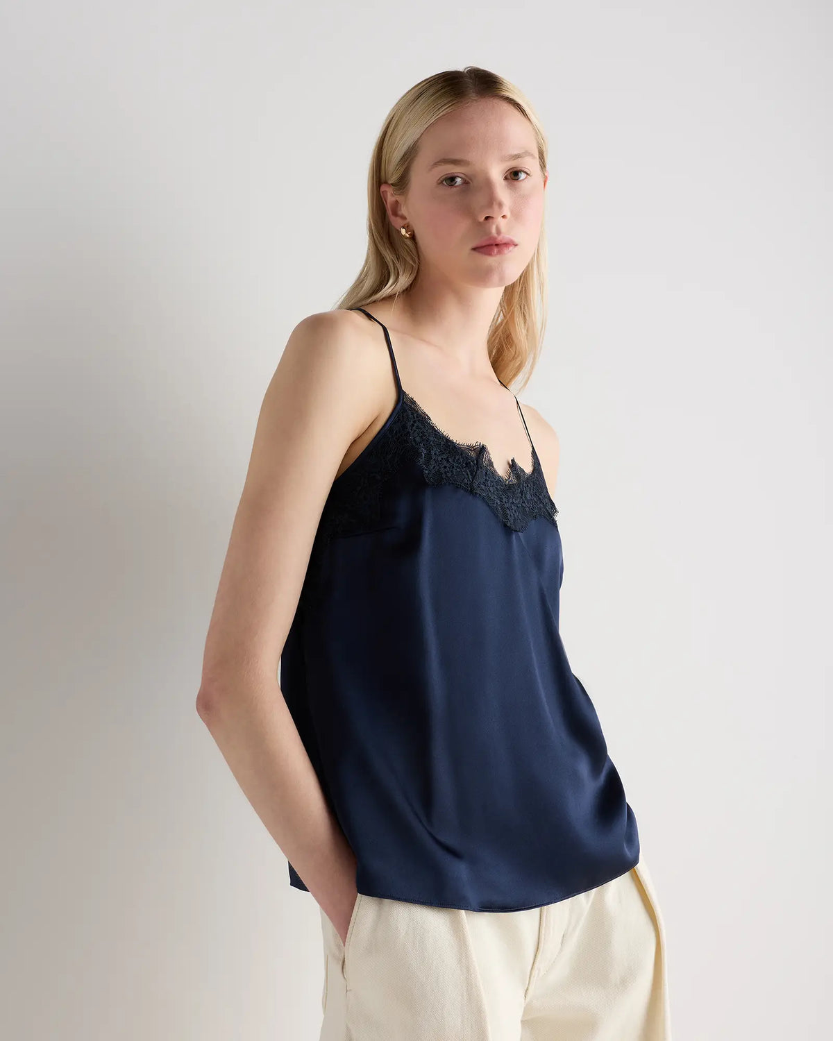 100% Washable Silk Lace Cami - US 8058