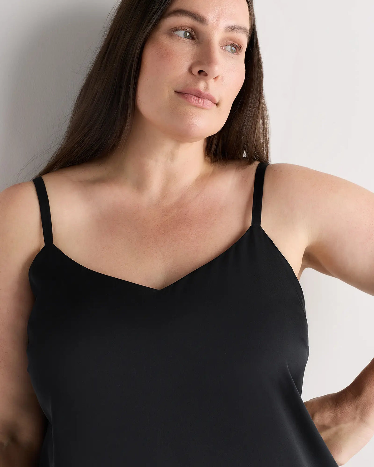 Washable Stretch Silk V-Neck Cami - US 7250