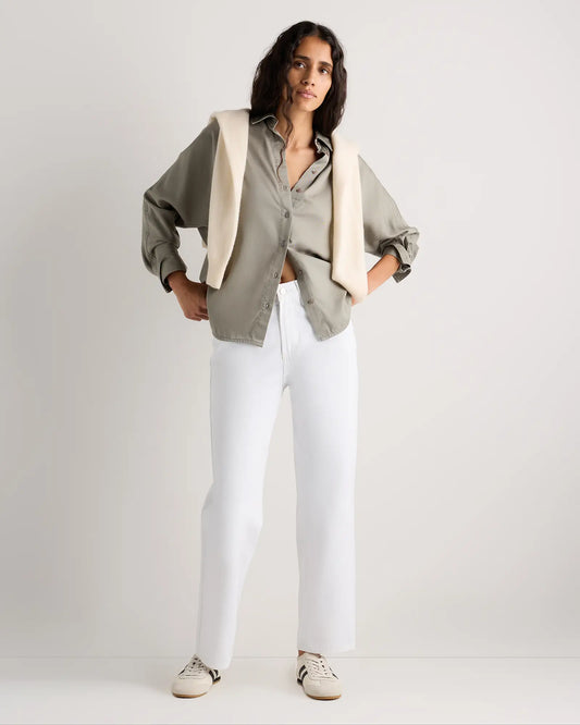Vintage Wash Tencel Dolman Long Sleeve Shirt - US 8017