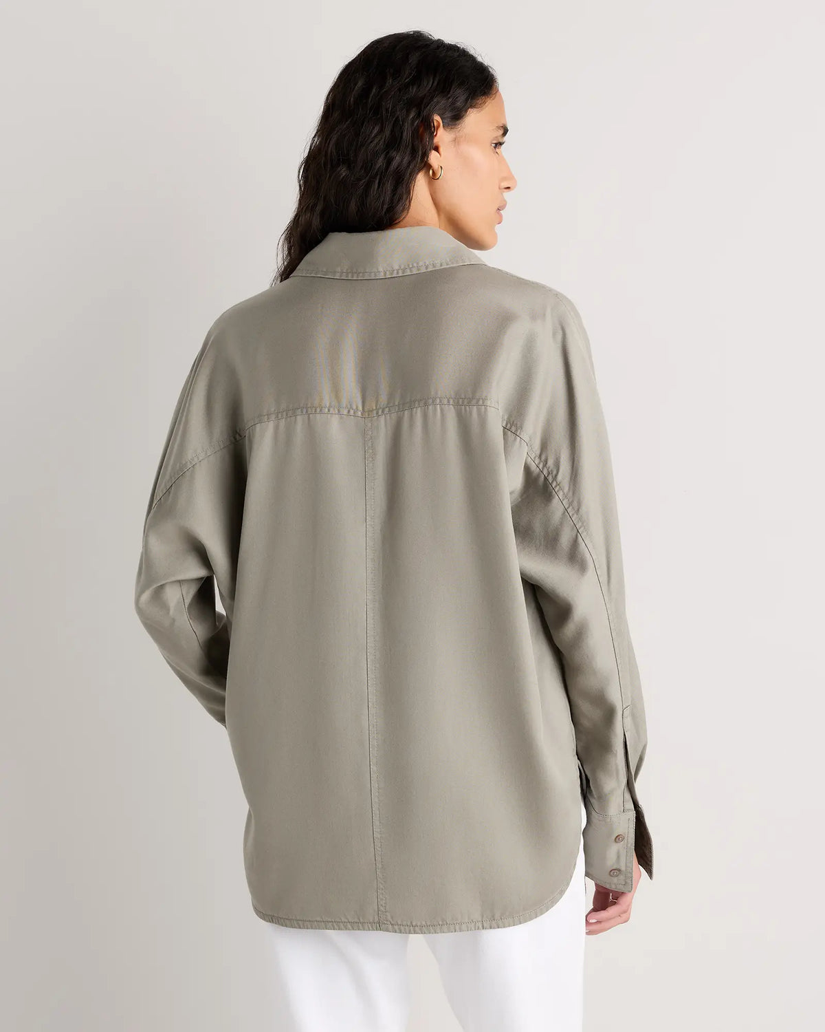 Vintage Wash Tencel Dolman Long Sleeve Shirt - US 8017