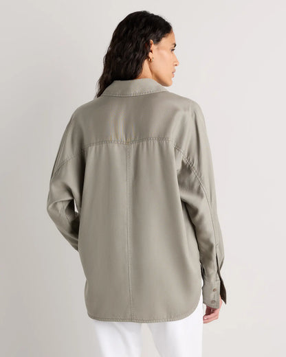 Vintage Wash Tencel Dolman Long Sleeve Shirt - US 8017