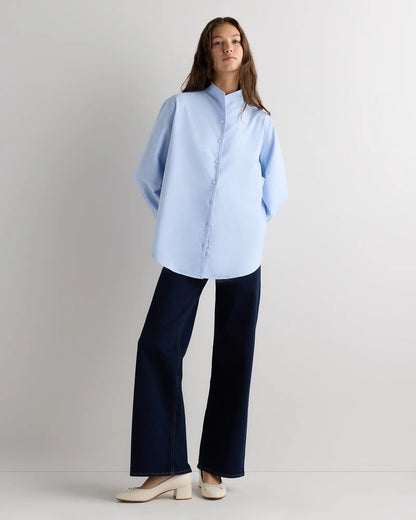 Organic Cotton Oxford Stand Collar Shirt - US 6601