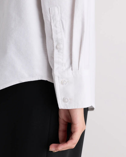 Organic Cotton Oxford Stand Collar Shirt - US 8242