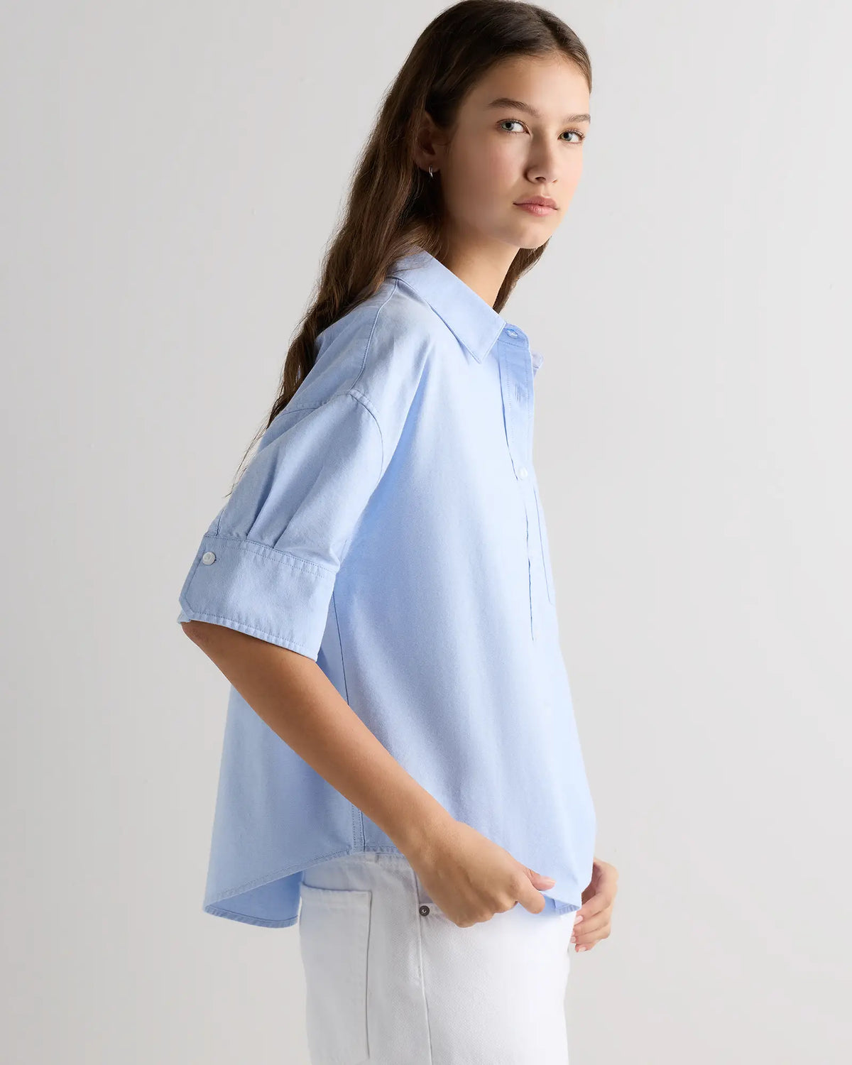 Organic Cotton Oxford Short Sleeve Shirt - US 2592