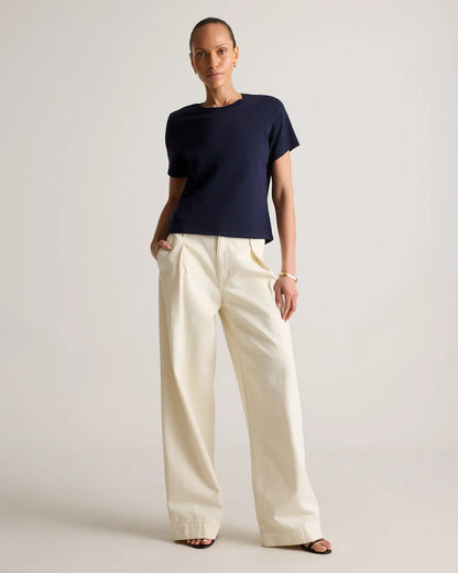 100% Organic Cotton Boxy Crewneck Tee - US 7254