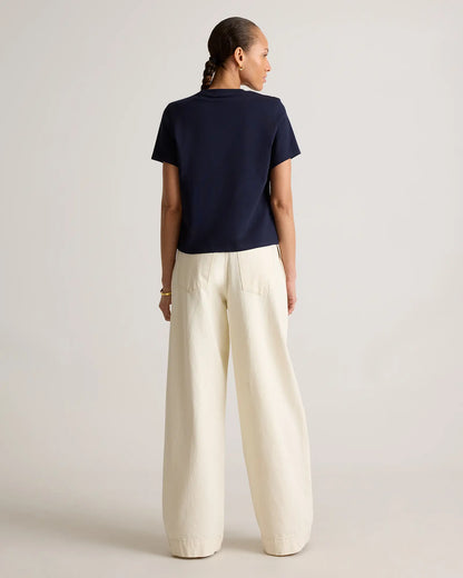 100% Organic Cotton Boxy Crewneck Tee - US 7254
