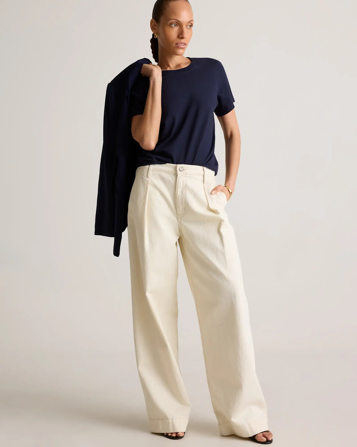 100% Organic Cotton Boxy Crewneck Tee - US 7254