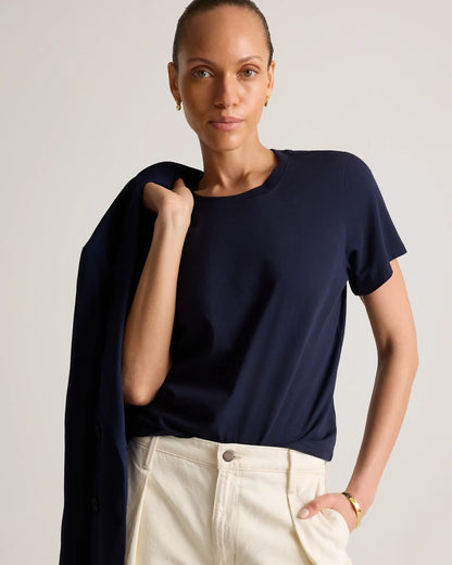 100% Organic Cotton Boxy Crewneck Tee - US 7254