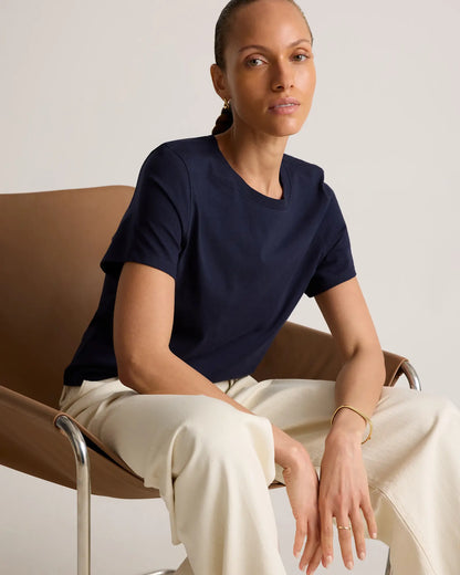 100% Organic Cotton Boxy Crewneck Tee - US 7254