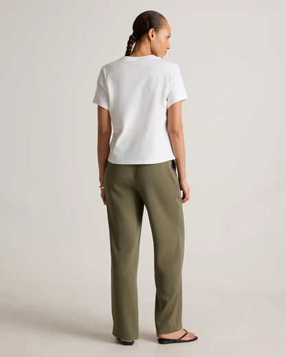 100% Organic Cotton Boxy V-Neck Tee - US 8452