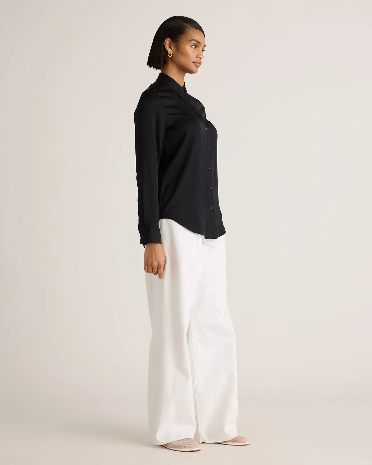 Washable Stretch Silk Blouse - US 4923