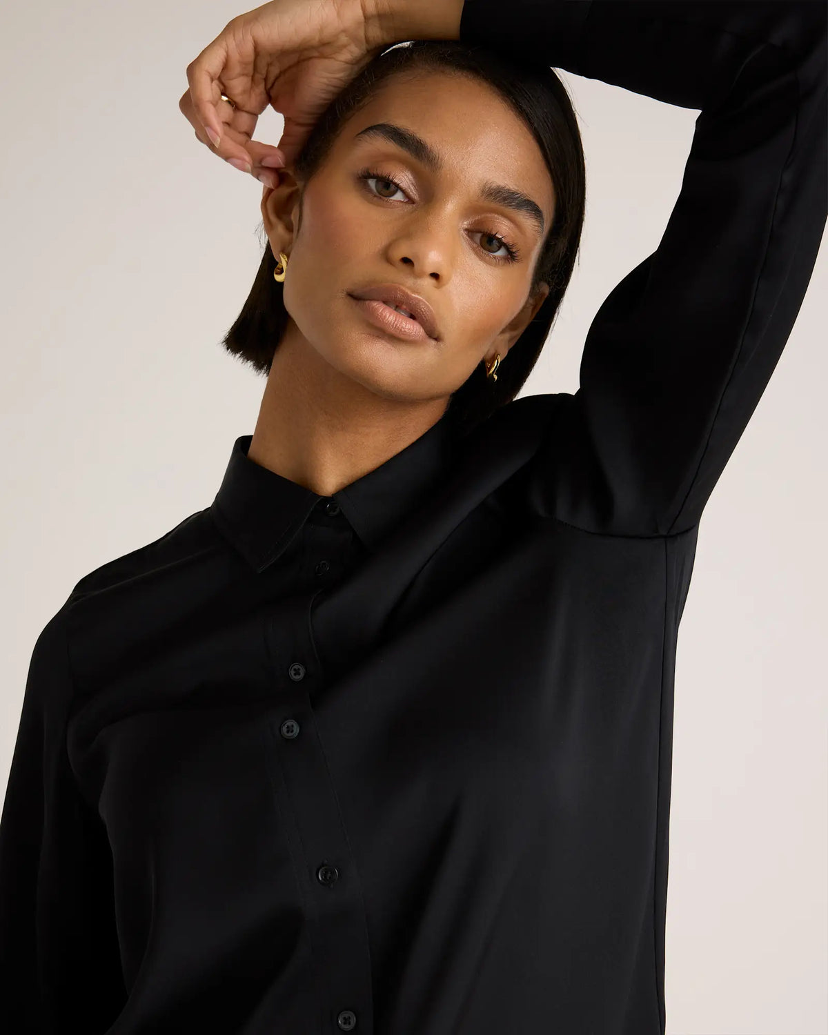 Washable Stretch Silk Blouse - US 4923