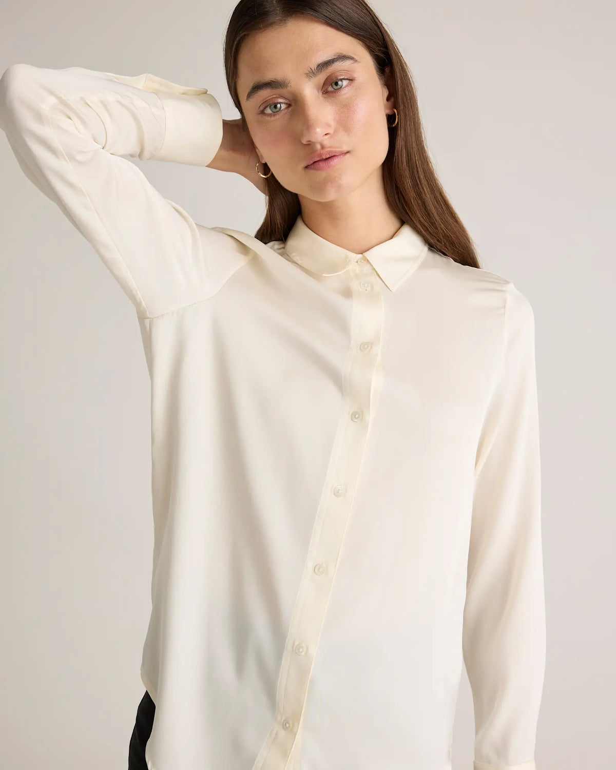 Washable Stretch Silk Blouse - US 4365
