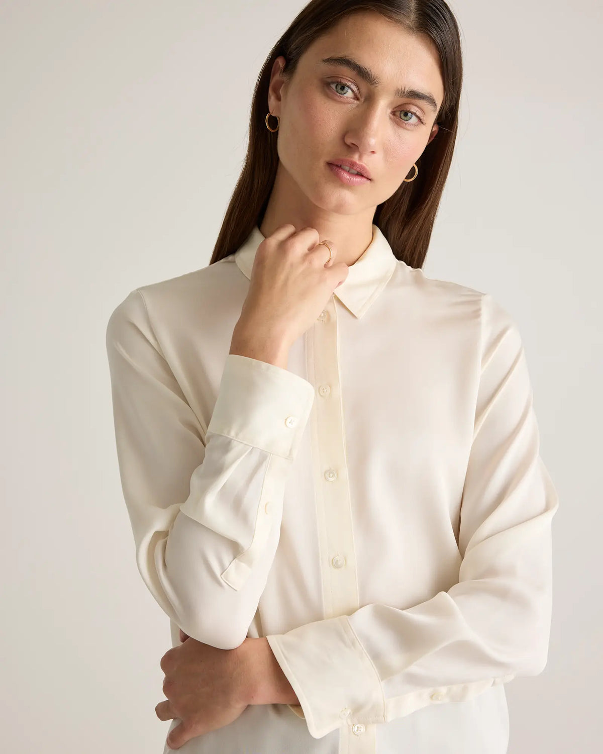 Washable Stretch Silk Blouse - US 4365