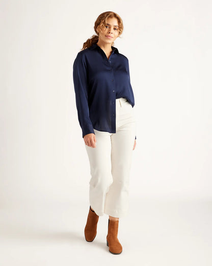 Washable Stretch Silk Blouse - US 4219